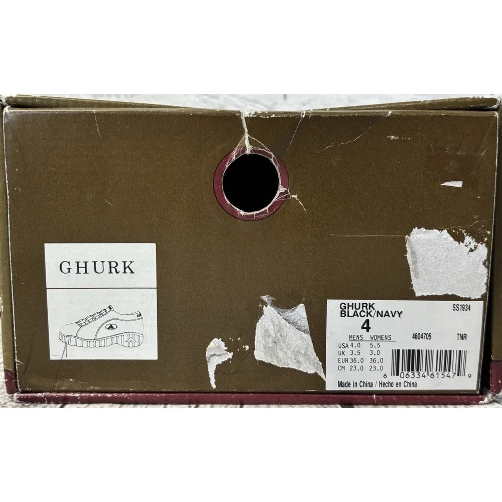 Vintage Airwalk GHURK Skate Shoes Black Navy Men's 4 Women's 5.5 W/ Box SS1934